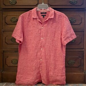 Banana Republic 100% Linen Camden Fit S/S Shirt Men’s M